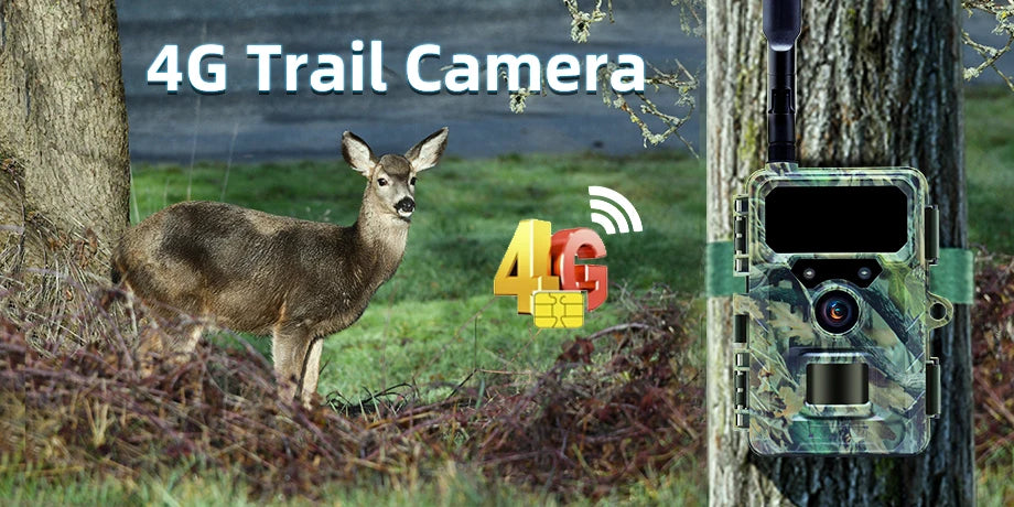 4G LTE Trail Camera with App Control, 2.7K Night Vision