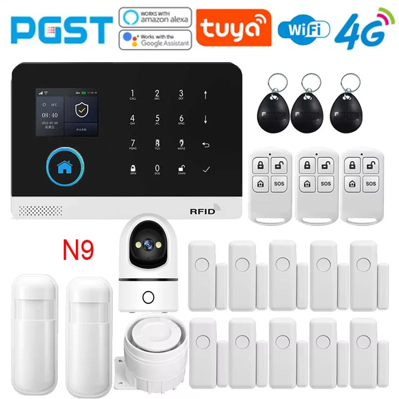 Home Wireless Alarm System 4G WiFi Tuya App Control