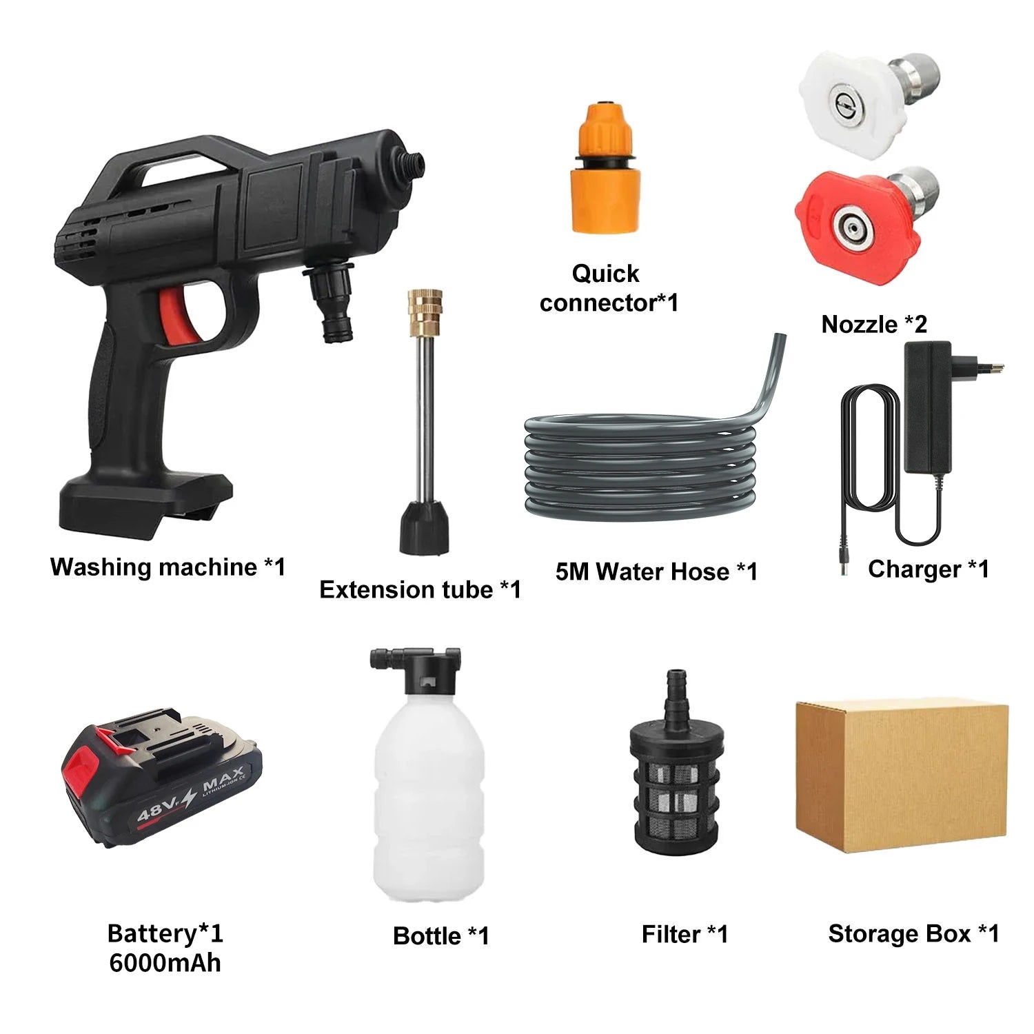 1500W Cordless High Pressure Cleaner Washer