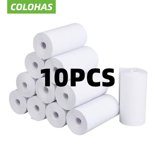 10Rolls 57x25 MM Thermal Paper White Children Camera Instant Print Kids Camera Printing Paper Replacement Accessories Parts