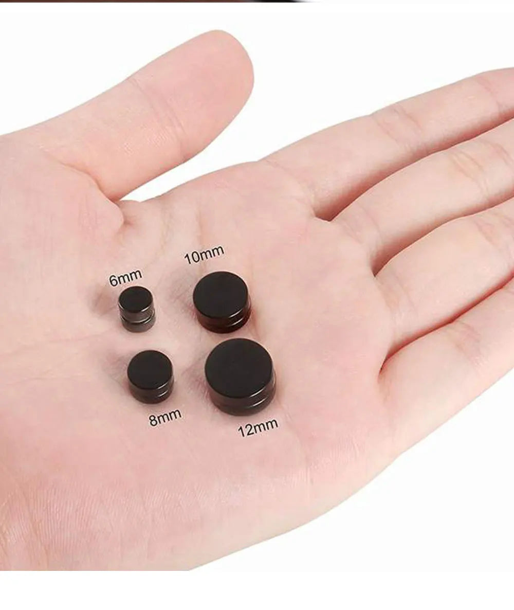 1Pair Fashion Magnetic Clip Ear Stud Non Piercing Earrings Fake Earrings Gift for Men Women Jewelry 