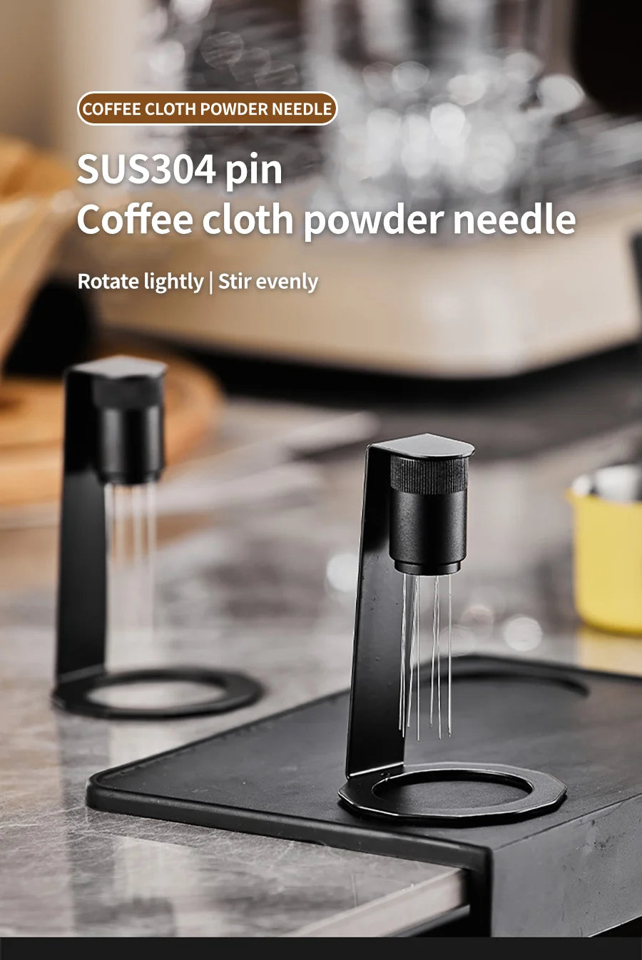 Espresso WDT tűelosztó eszköz állvánnyal
