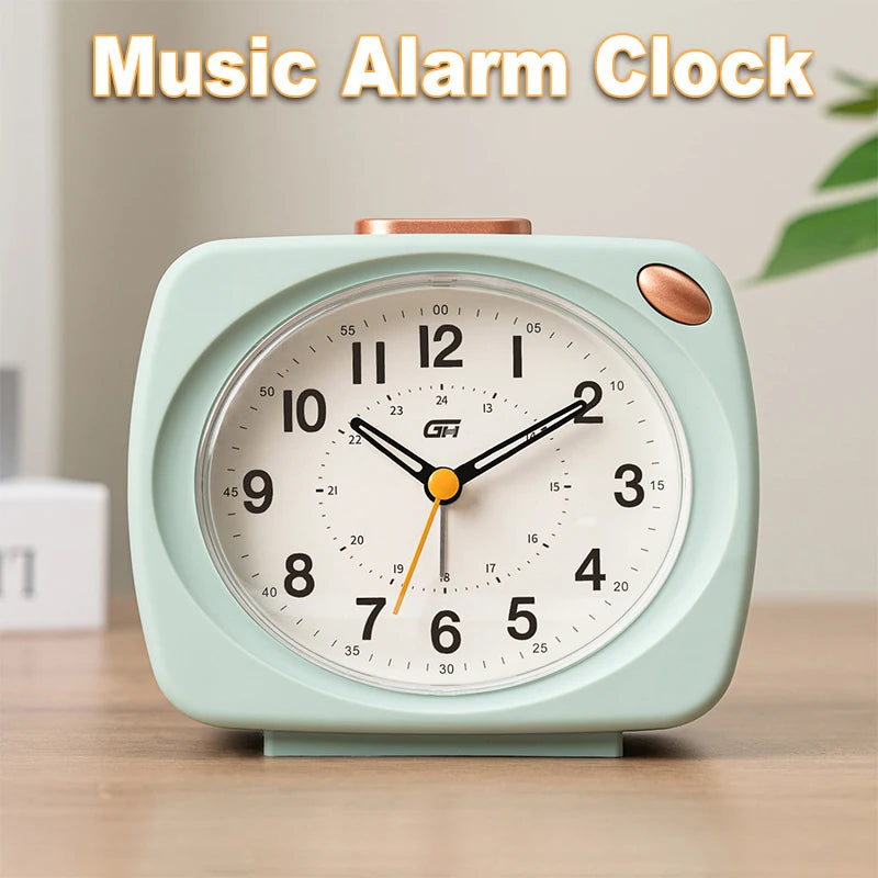 Analogue Alarm Clock with Snooze, Colour Options