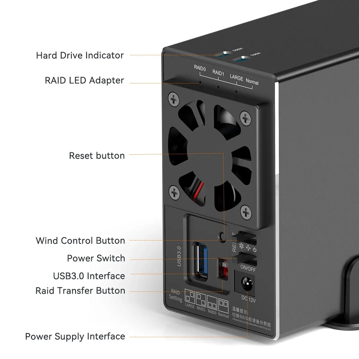 Dual-bay SATA-dockingstation voor HDD en SSD, USB 5Gbps