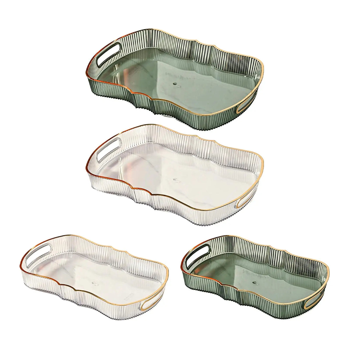 Decorative Serving and Storage Tray with Handles