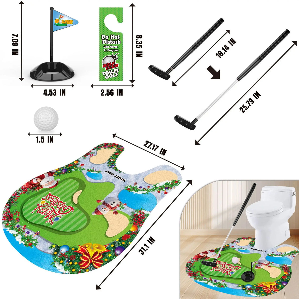 Toiletten-Golf-Simulator-Spielset
