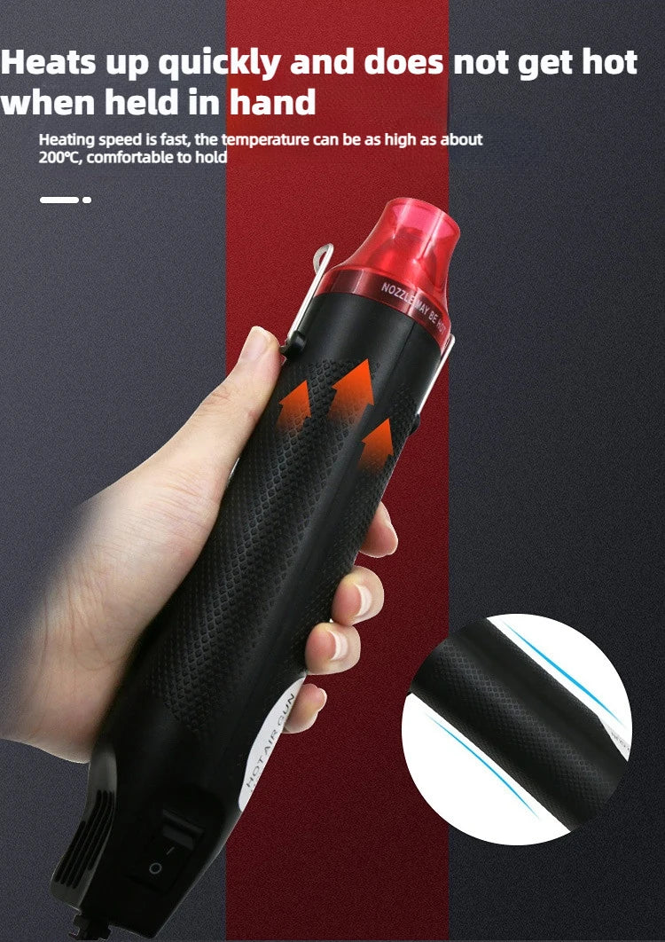 DIY Mini Hot Air Gun Hot Air Welding Station Car Cling Film Welding Temperature Air Gun Electric Blower Shrink Tube 220V