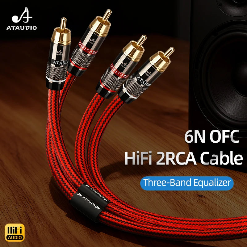 Stereo RCA Audio Cable Pair, 0.5–3 m Options