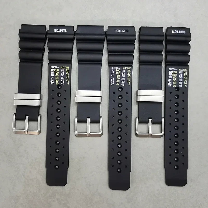 Rubber Watch Strap, 20/22/24mm Options