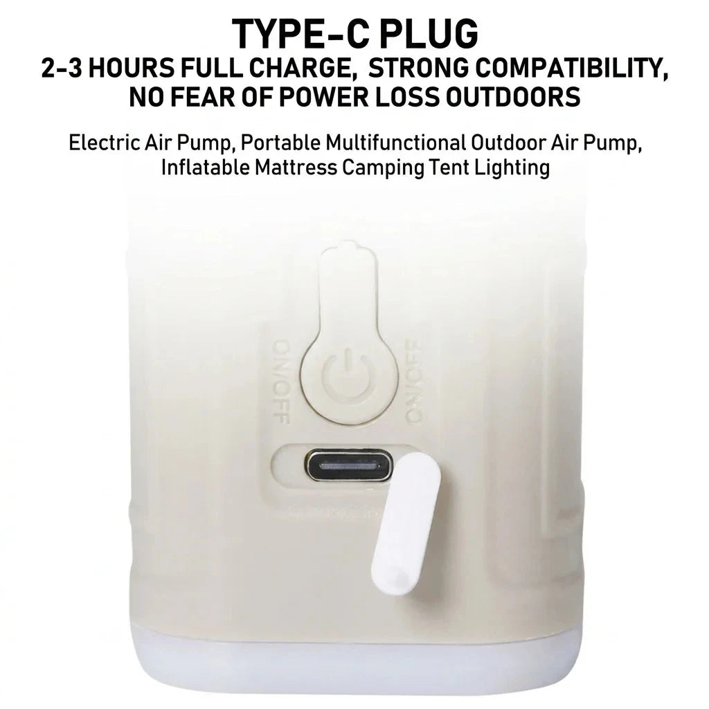 Rechargeable Camping Air Pump with Light