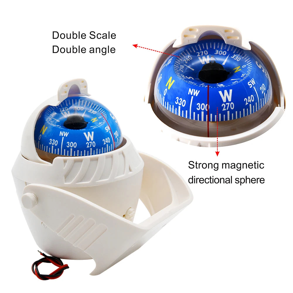Pomorski kompas z 12 V LED osvetlitvijo