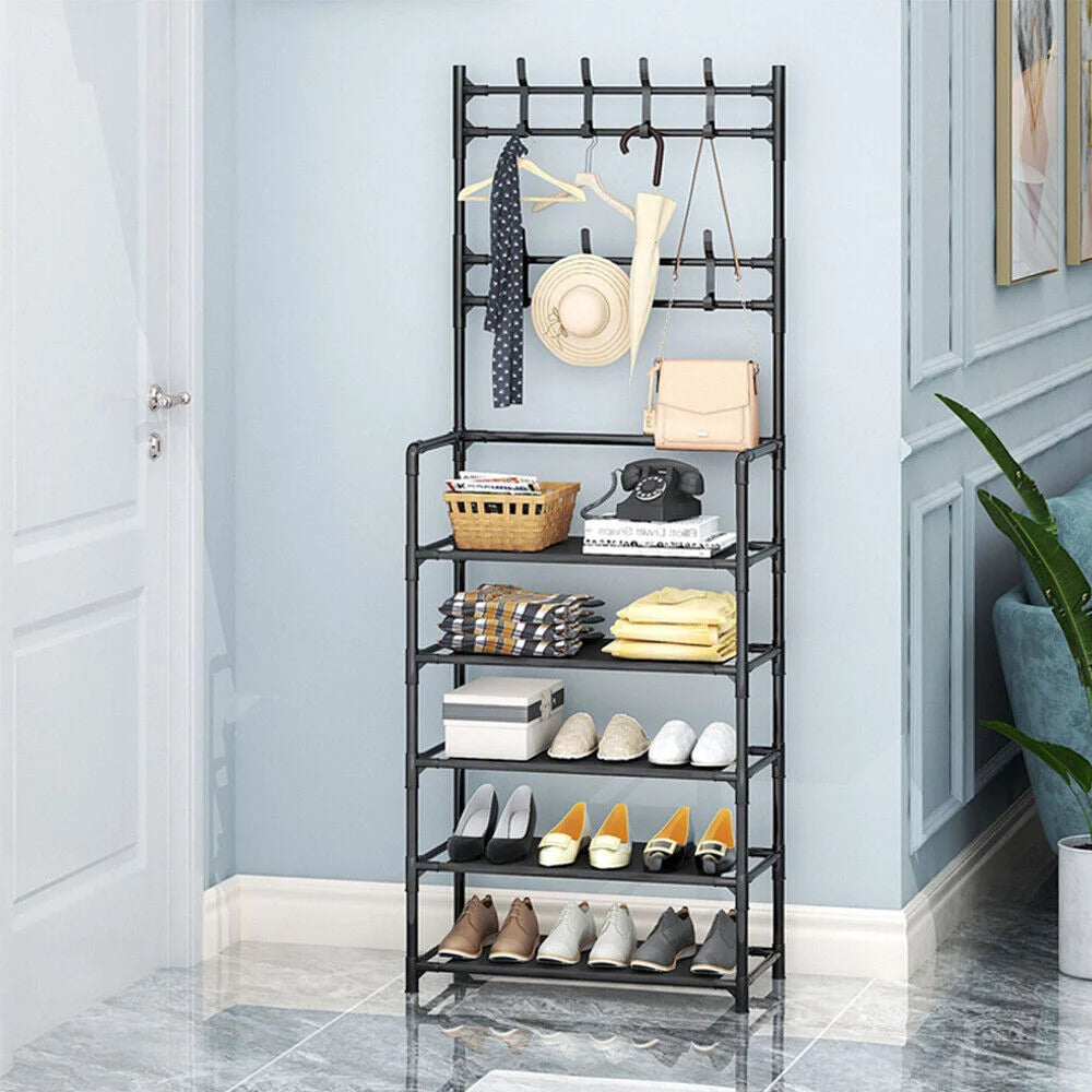 Multi‑Layer Shoe Hat Rack & Doorway Organizer