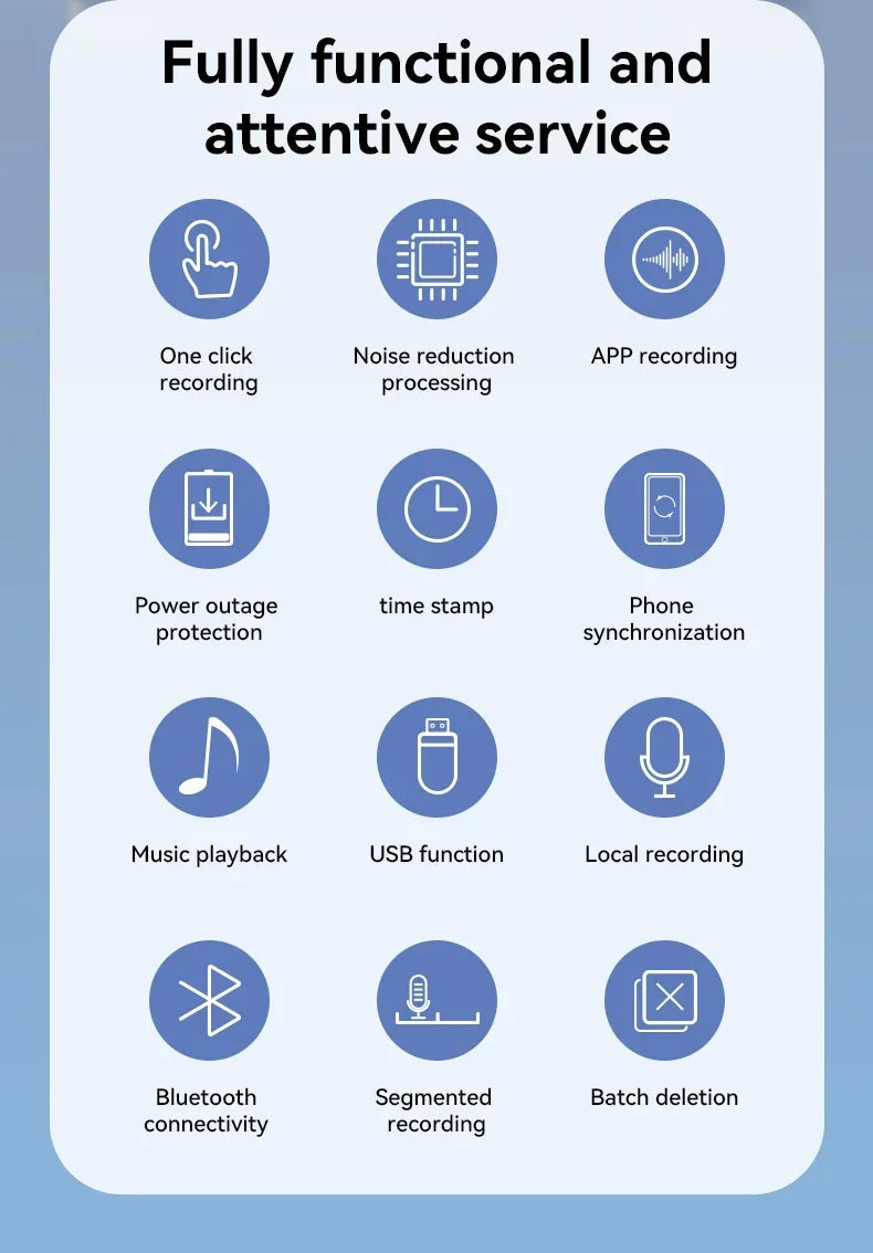 APP Mini Voice Recorder Activated Recording Micro Dictaphone Digital Audio Smart Recorder Noise Reduction  Sound Recorder 