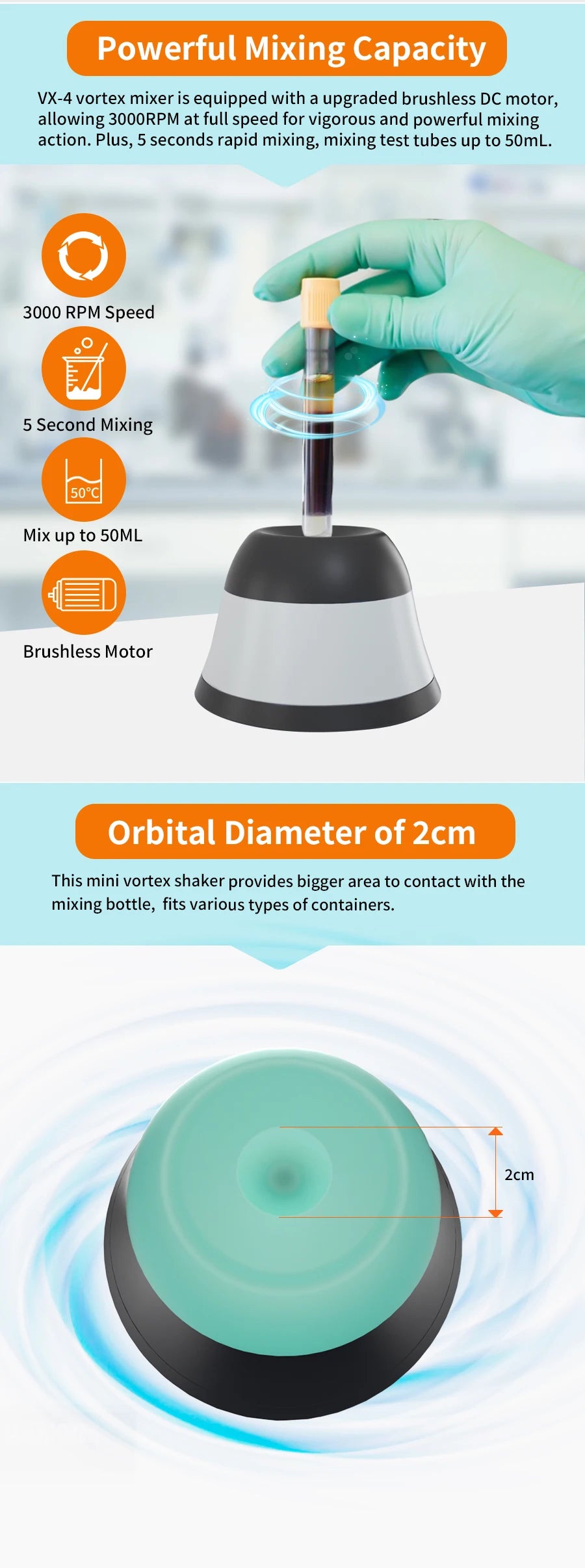 3000RPM Mini Vortex Mixer for Ink, Liquids and Pigments