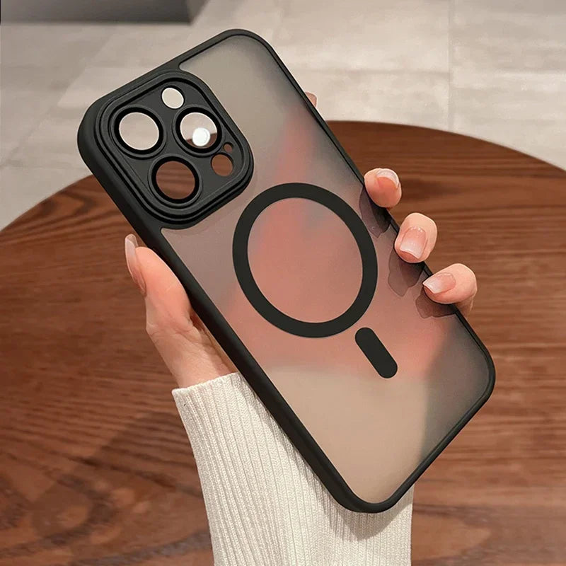 Magnetic Matte Phone Case for Selected iPhone Models