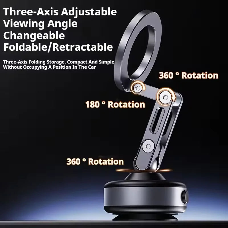 New X93 Magnetic Car Phone Holder 360 degree Rotation Vacuum Adsorption Strong Suction Holder for Mobile Phone Car Bracket 