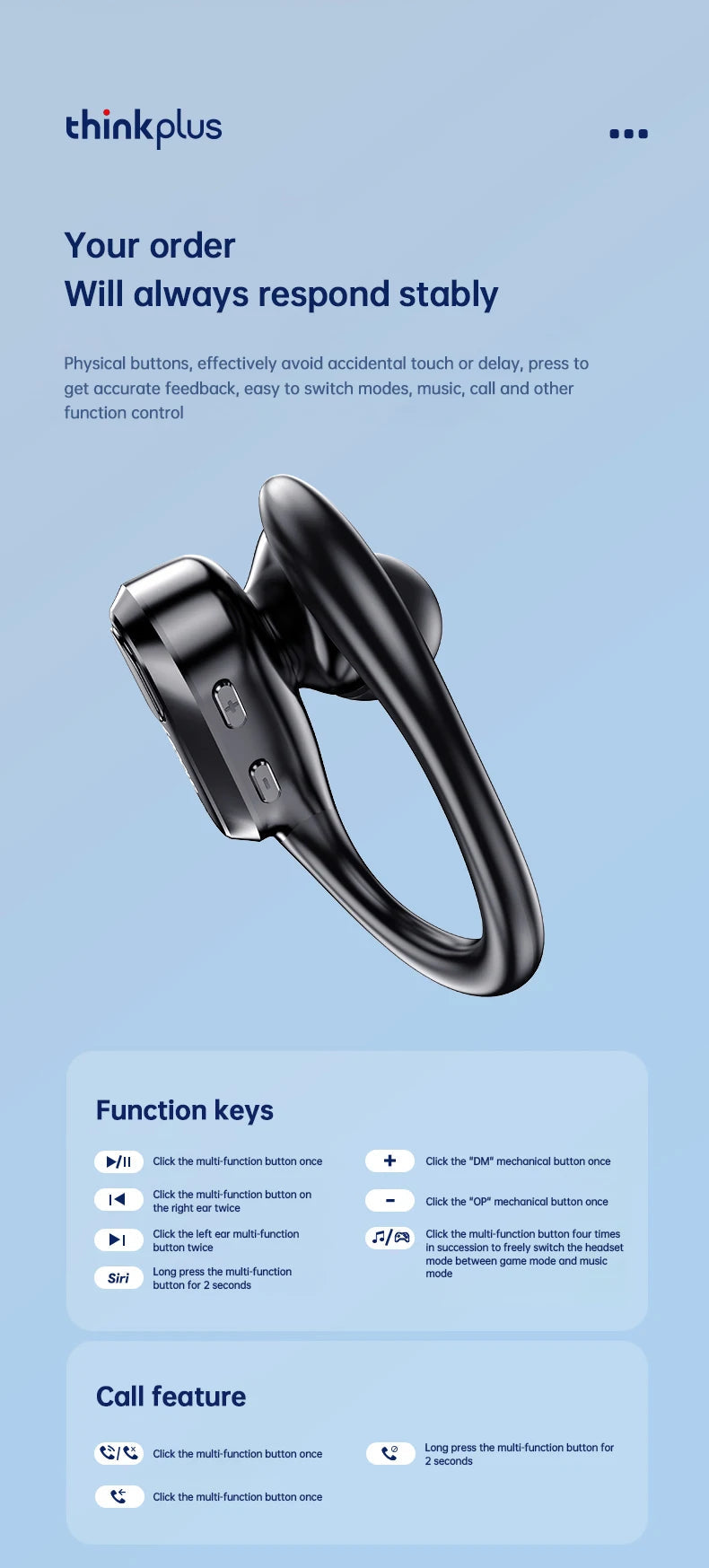 Original Lenovo XT80 Sports Wireless Earphones with Mics, LED Power Display,Hifi Stereo Sound Bluetooth 5.3 TWS HeadphHeadphones 