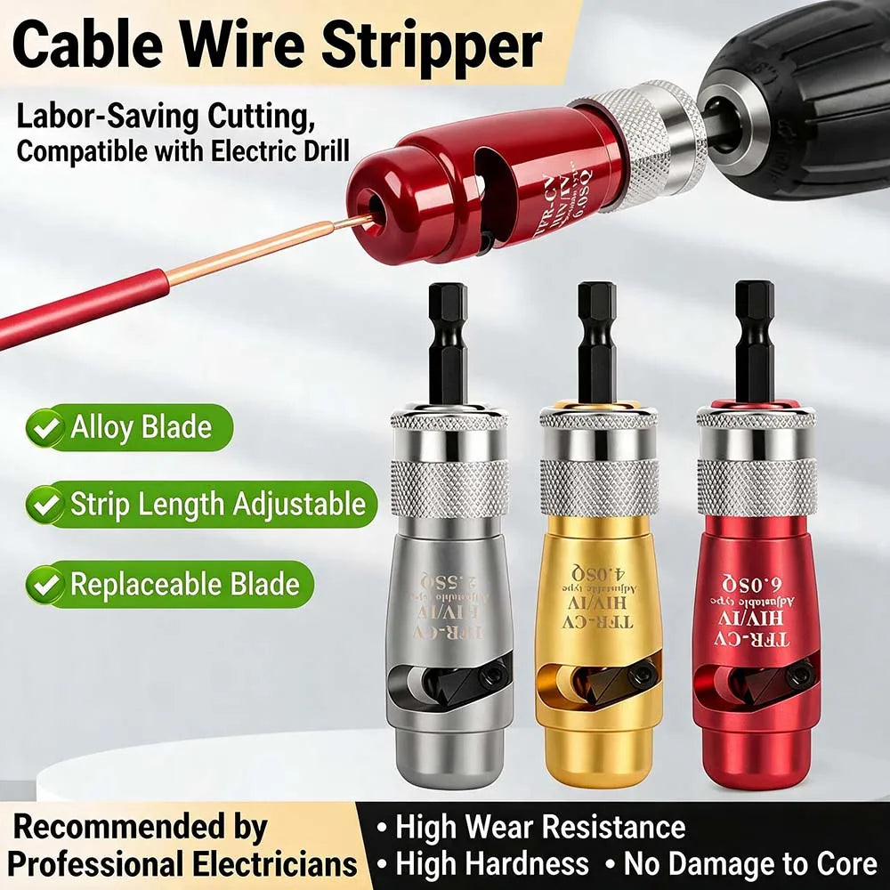 Rotary Wire-Stripping Tool - Size Options