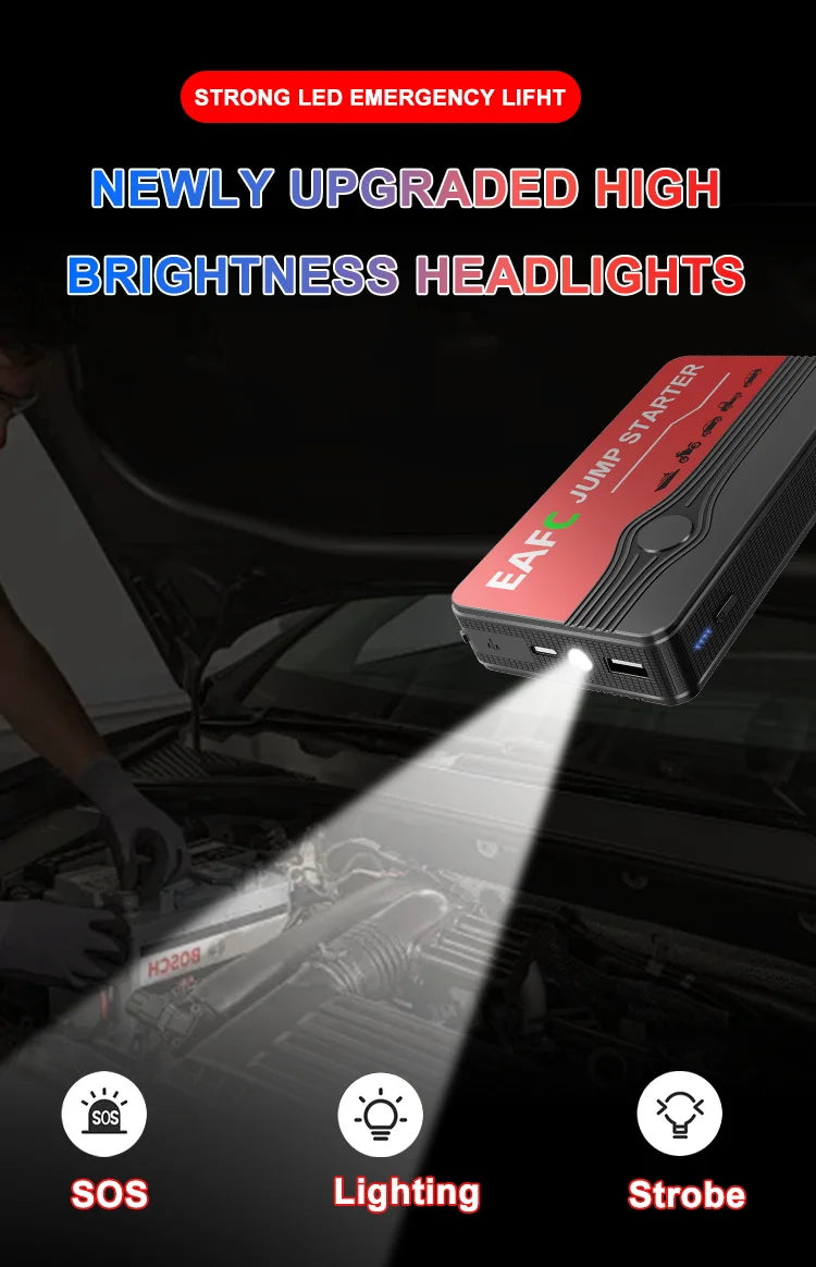 Avviatore di emergenza portatile per auto Power Bank 600A–2000A