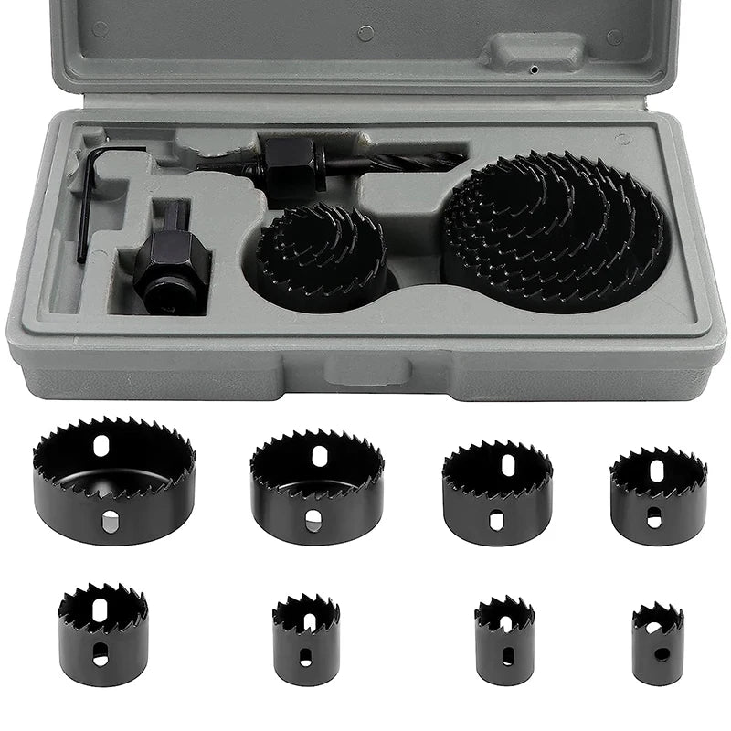11-Piece Hole Saw Set for Thin Wood