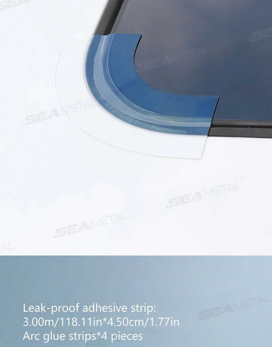 SEAMETAL Car Sunroof Sealing Sticker Transparent Panoramic Sunroof Seal Strip Waterproof Leakproof Roof Edge Gap Filler Strip