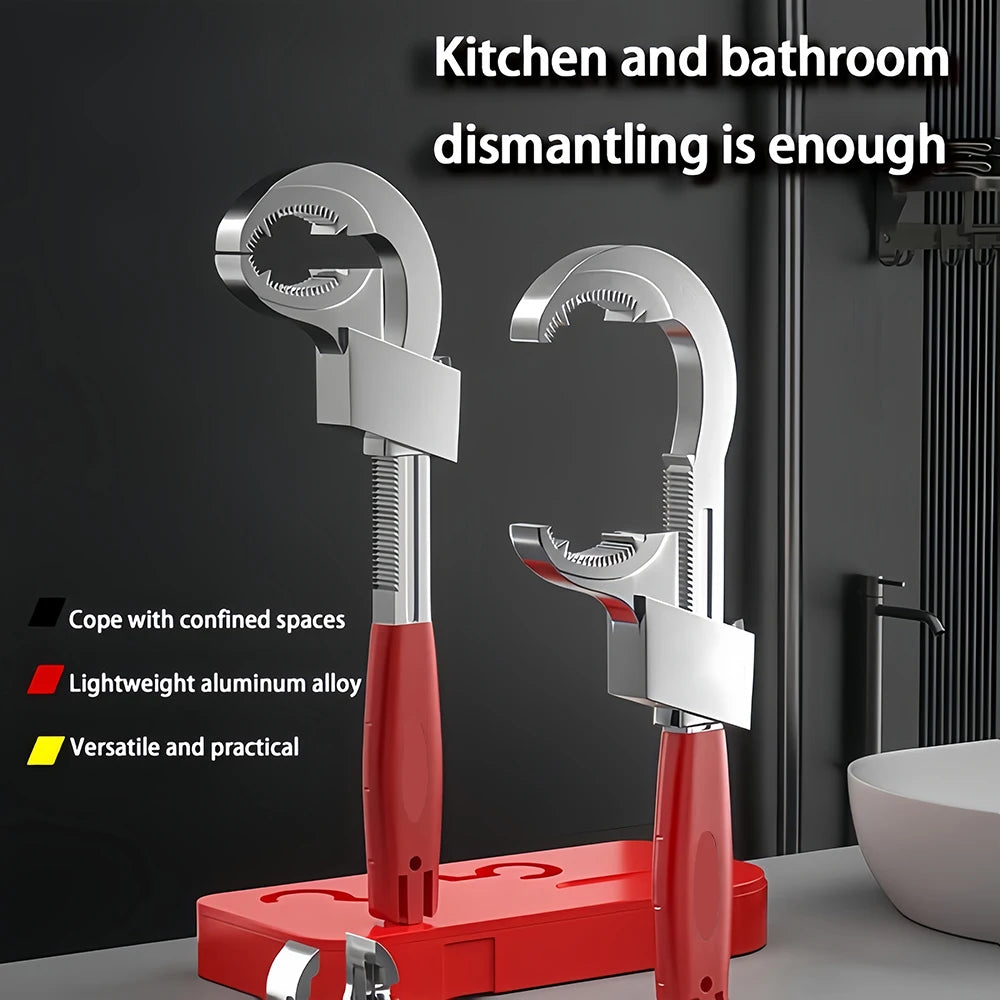 Wide-Opening Plumbing Wrench