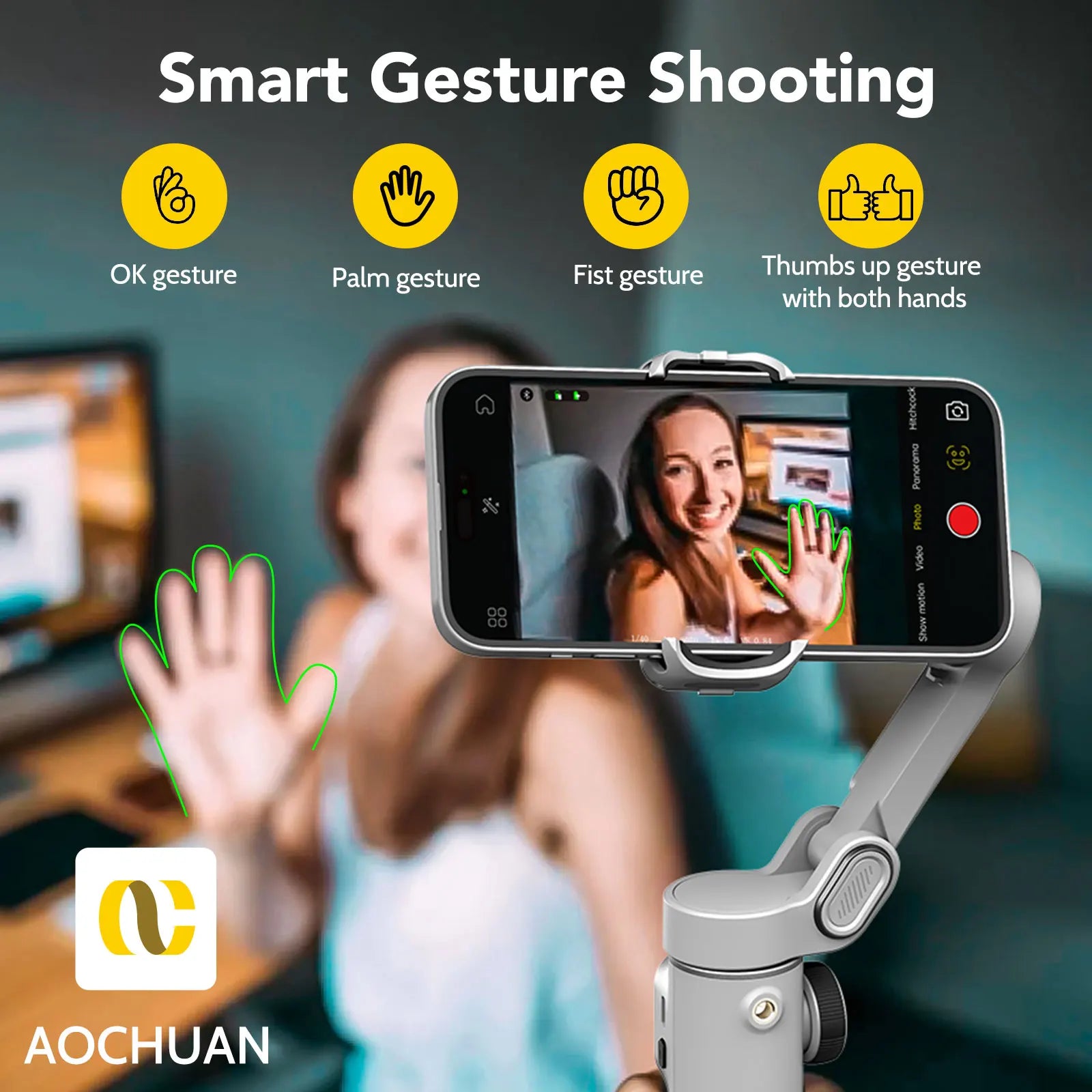 AOCHUAN Smart X2 chytrý smartphone 3osý stabilizátor gimbalu