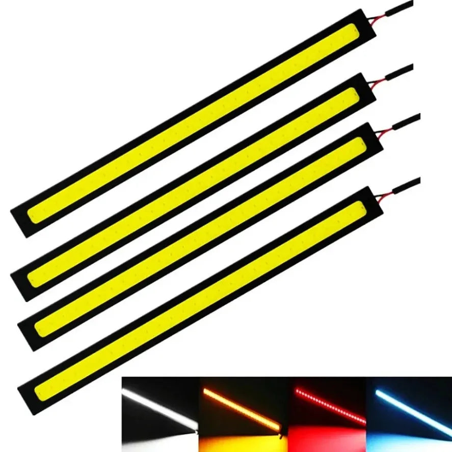 17 cm COB LED-lyslister til køretøjer, 6 eller 10 stk.