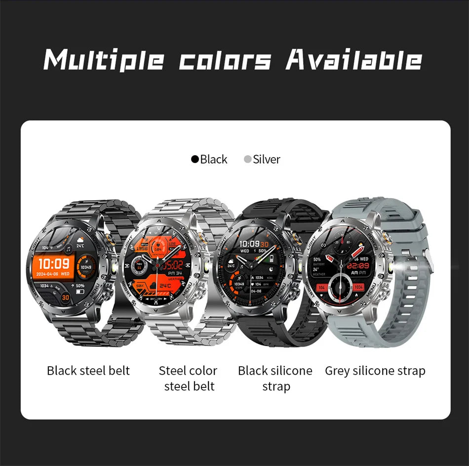 Bluetooth Bel Sports Smartwatch met LED Zaklamp