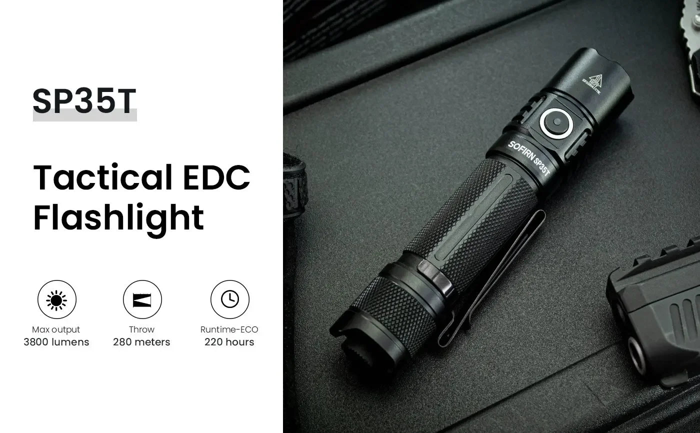 3800lm Tactical LED Flashlight USB-C Rechargeable