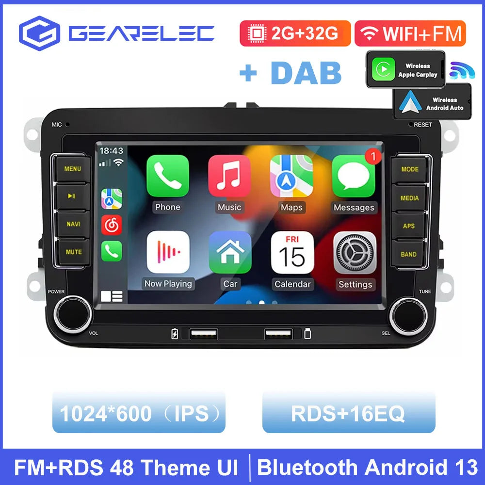 Android Car Radio CarPlay for VW Vehicles 7" Multimedia System