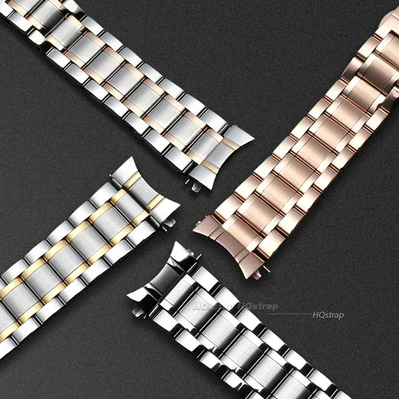 Stainless-Steel Curved-End Watch Bracelet