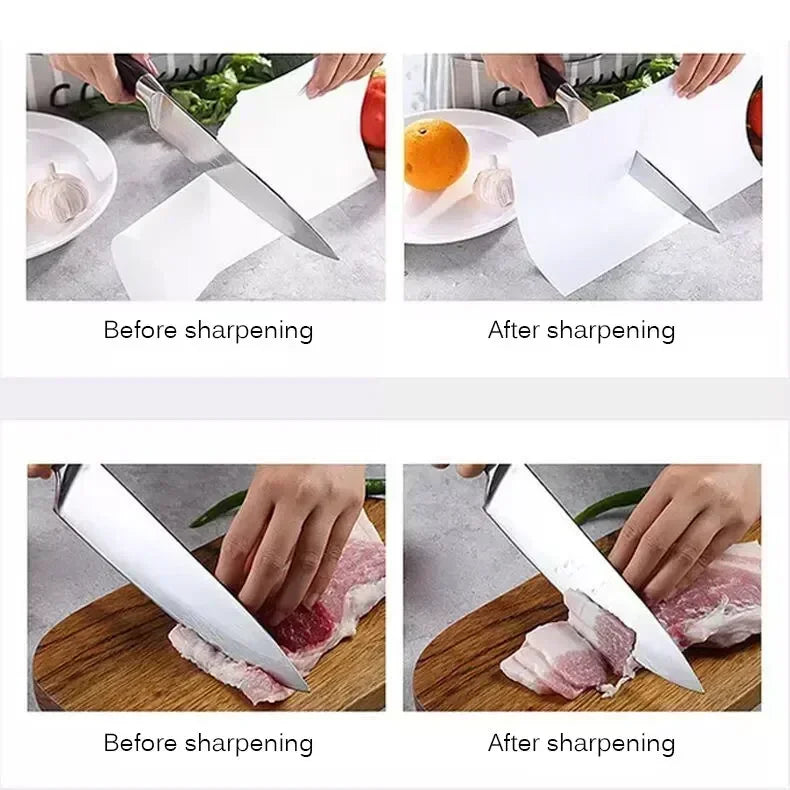 3-Segment Knife Sharpener Knife Sharpeners for Kitchen Knives Stainless Steel Three-Purpose Sharpening Stone for Kitchen Tools 