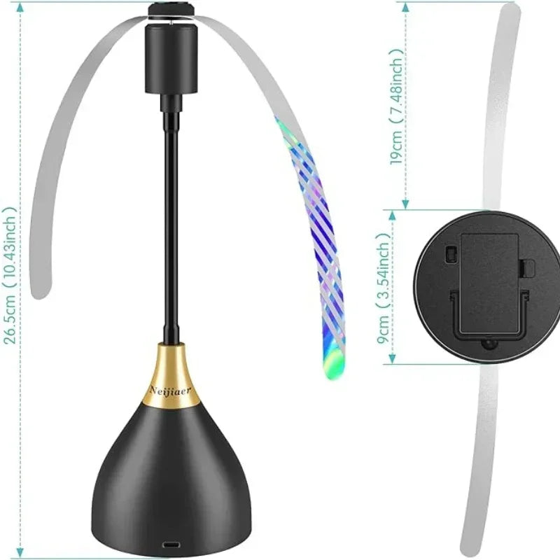 2/3pcs Fly Fans For Tables Effective Fly Repellent Fan Keeps Flies Away With Soft Blades USB  Picnic BBQ Party  Fly  Fans 