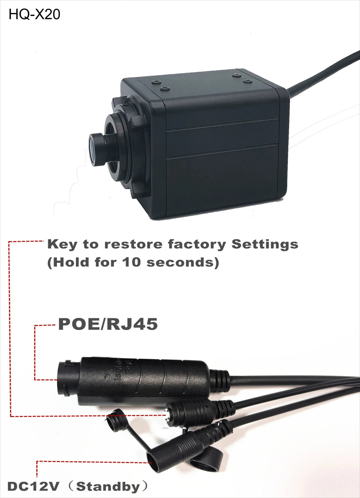 Câmara IP PoE Mini 12MP Starlight com Detecção de Movimento
