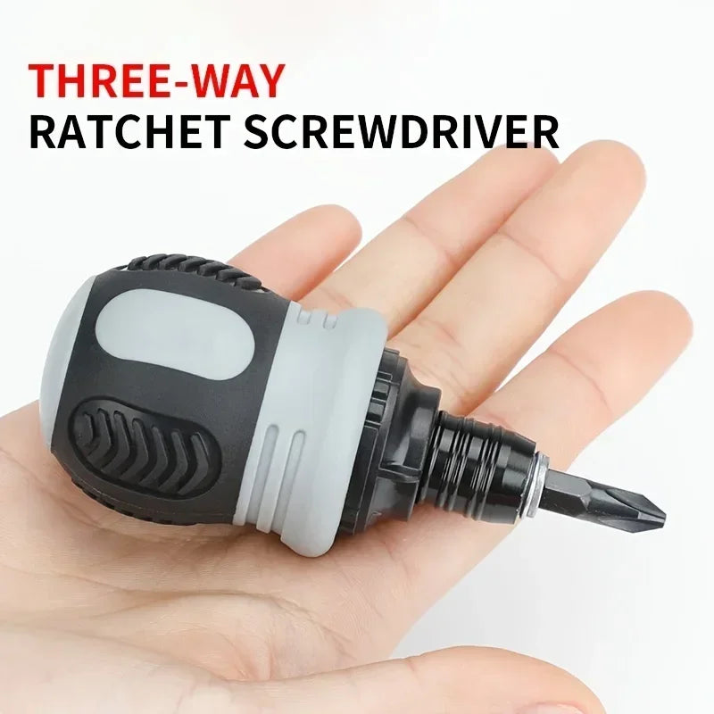 Ratchet Screwdriver Set Short Shaped Radish Head High Hardness Labor-saving Multi-functional Dual-purpose 