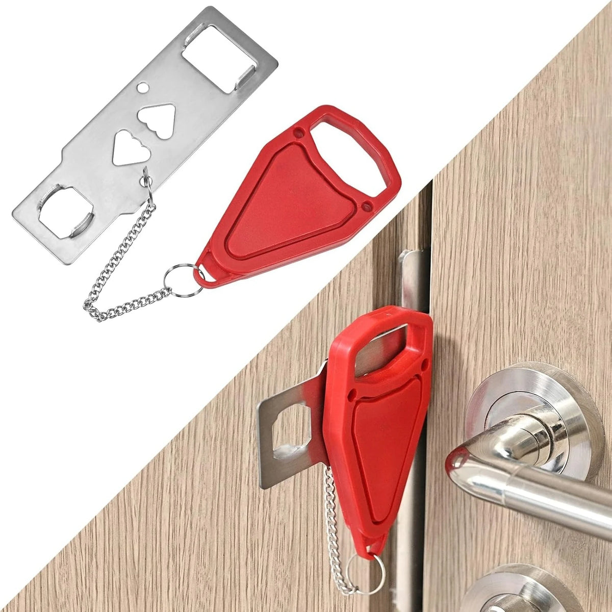 Portable Travel Door Lock with Removable Handle