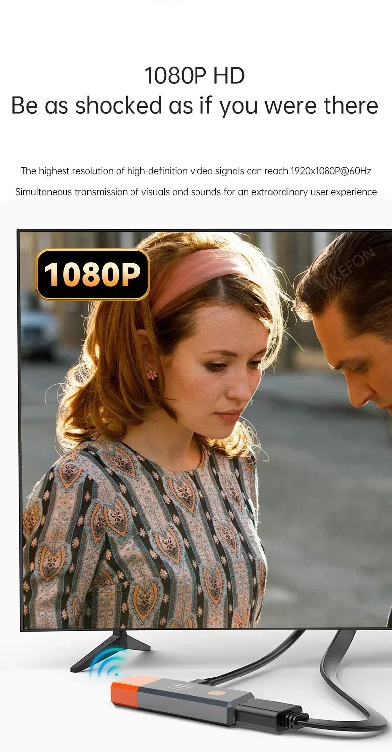 Wireless HDMI-Compatible Video Transmitter and Receiver Extender kit TV Stick Dongle Adapter For PC Camera Laptop To Monitor TV 