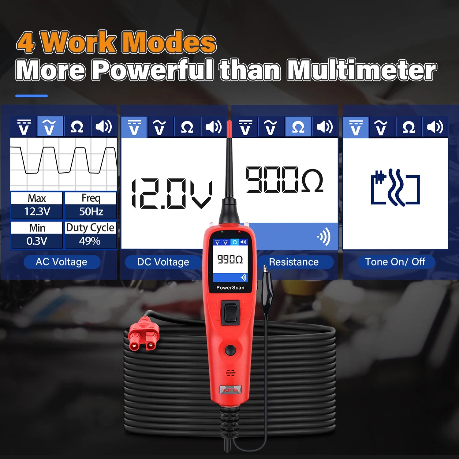 Autel PowerScan PS100 Automotive Circuit Tester and AVOmeter