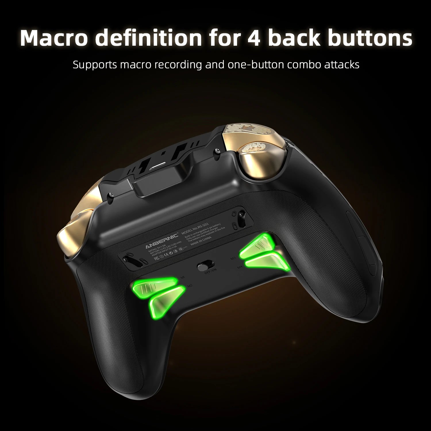 Interactive Screen Wireless Gaming Controller for PC, Steam, Linux, Android, Switch, iOS