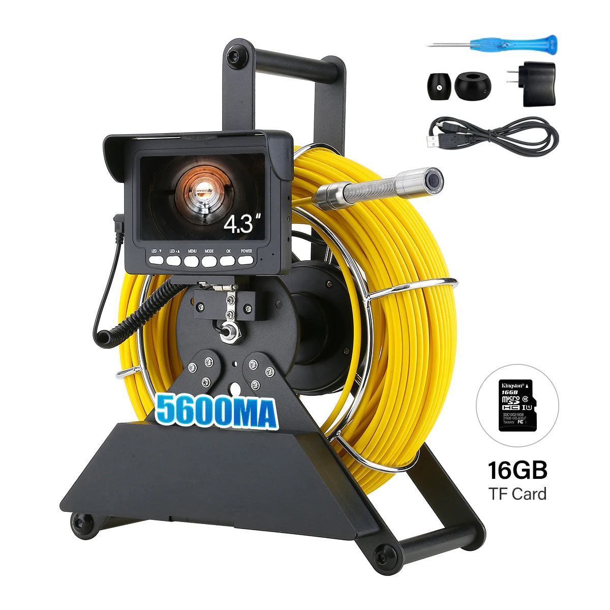 4.3" Sewer Pipe Inspection Camera with DVR Option