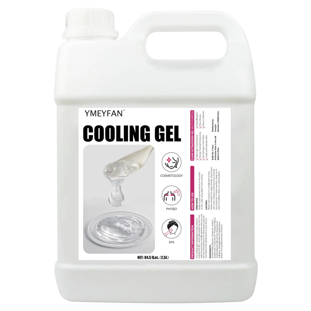 Αγώγιμο τζελ για συσκευές ομορφιάς - 500 ml ή 2,5 L
