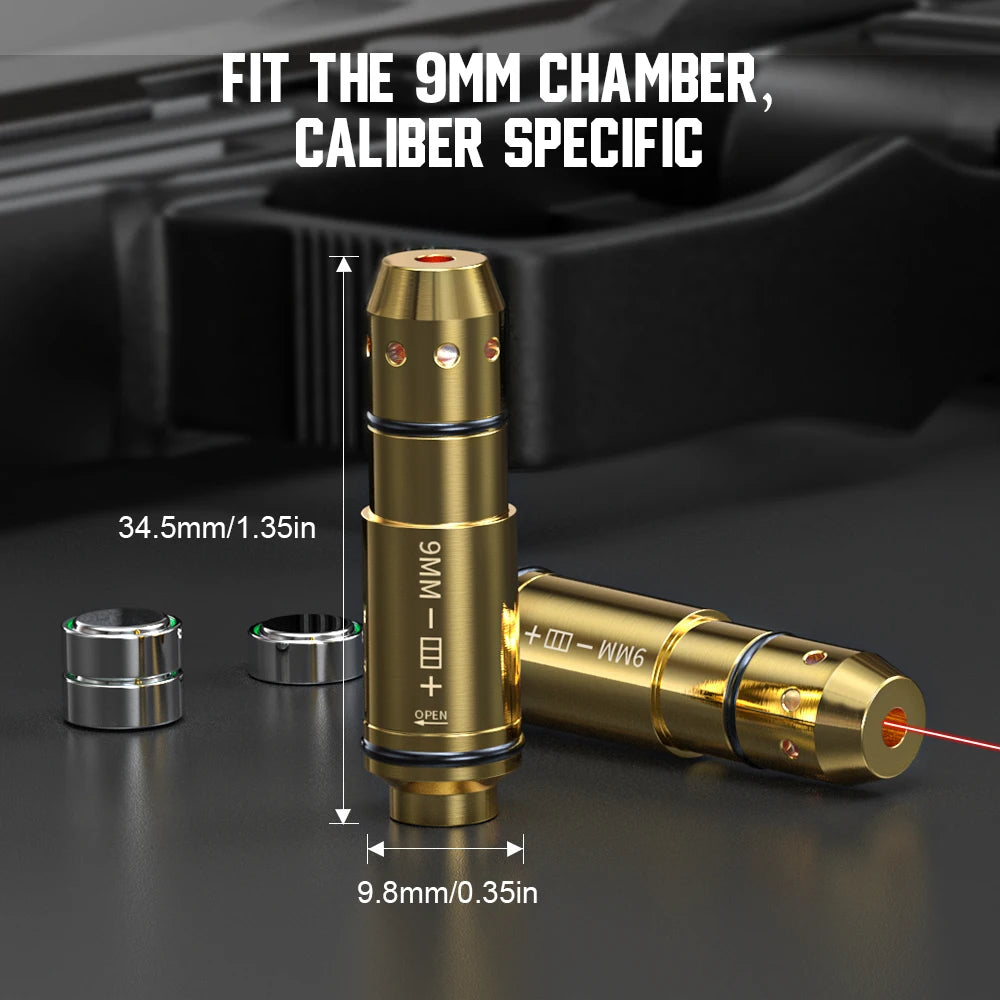 9mm Laser Training Cartridge for Dry Fire Pistol Practice