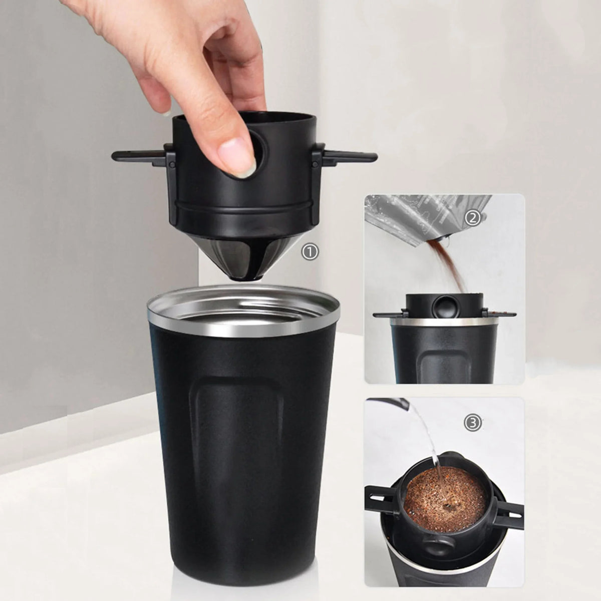 Portable Pour-Over Coffee Set with Mug