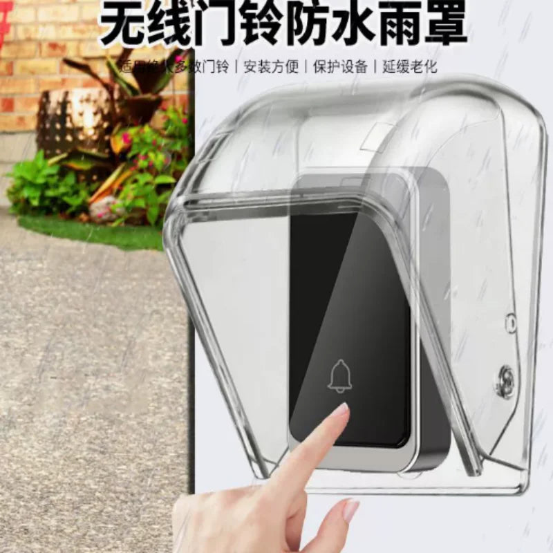 Transparent Outdoor Cover for Wireless Doorbell Buttons