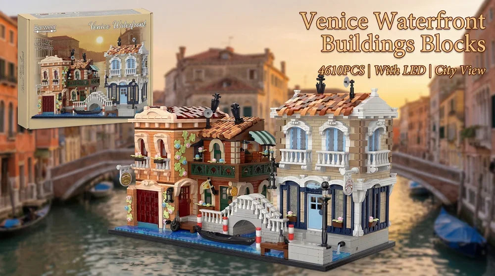 Venice Waterfront LED Brick Model Kit, 4610 Pieces
