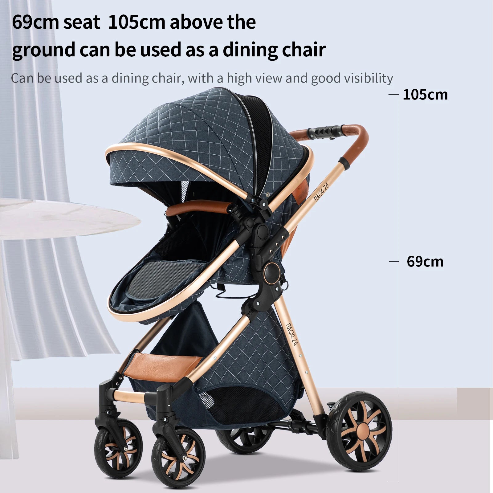 Baby Stroller 3‑in‑1 Lightweight Multifunction Carriage for Newborns