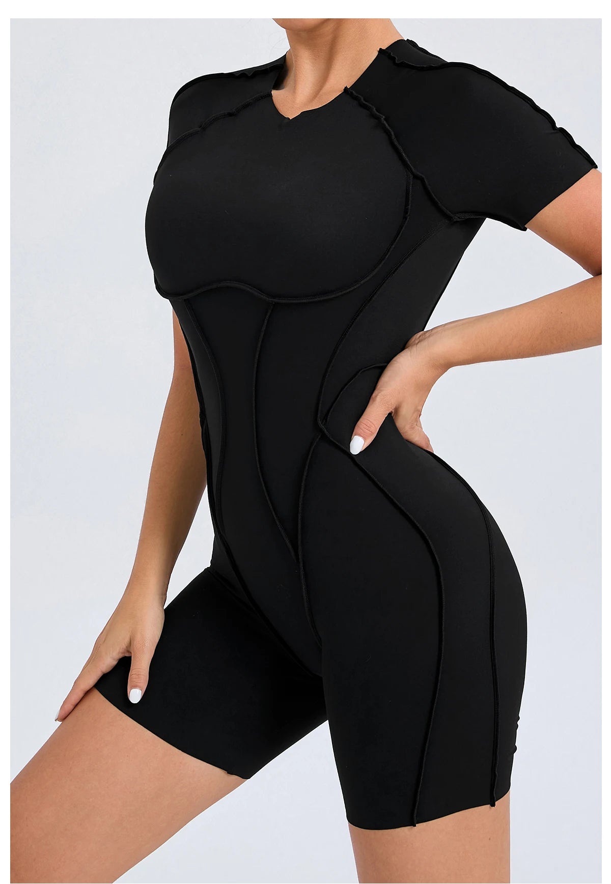 Short Jumpsuit Gym Clothes For Women Sportswear Fitness Overalls Backless Scrunch Booty Yoga Suit Sports Set Outfit 