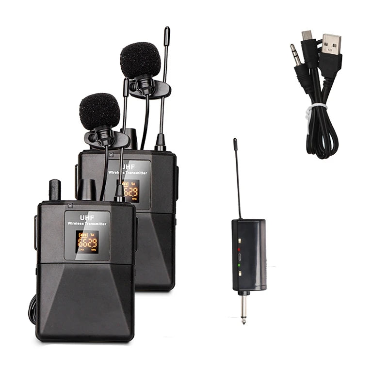 Microfone de lapela sem fios com auricular para ensino
