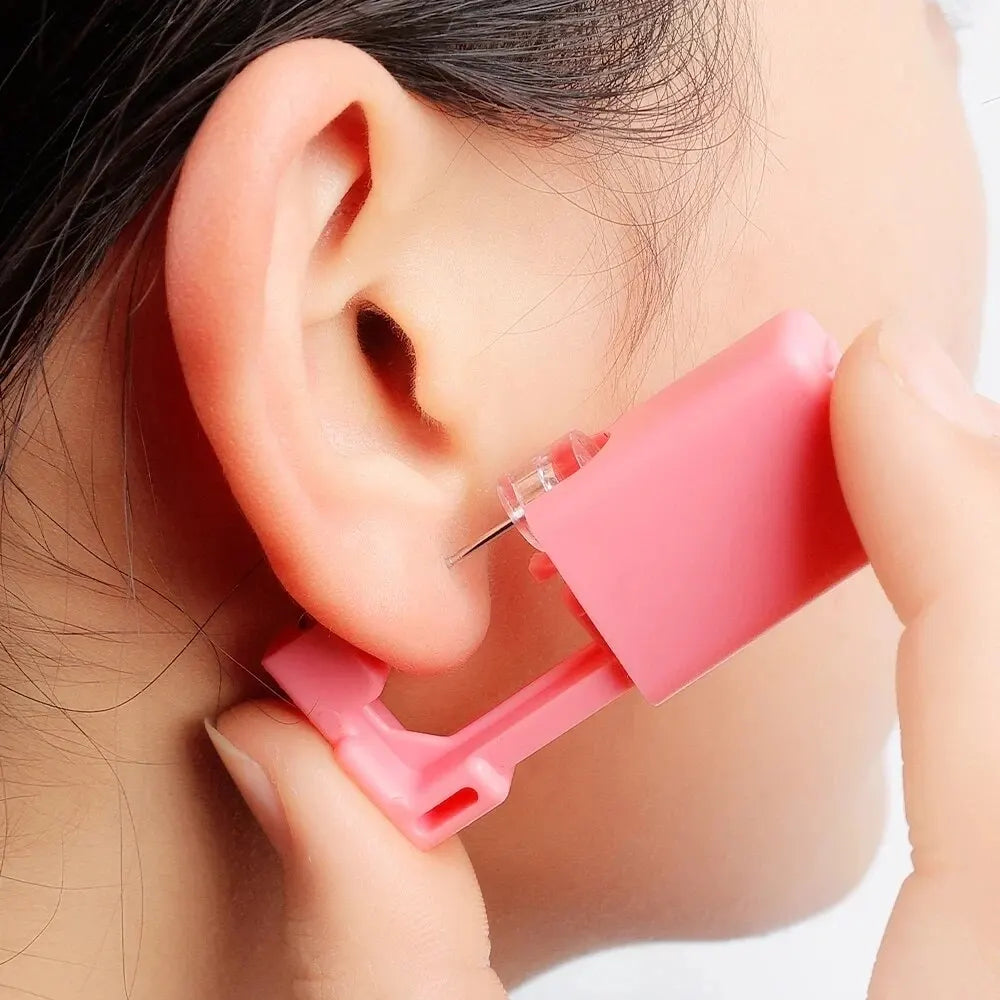 1-4Pcs Disposable Safe Painless Ear Piercing Tool, Healthy Sterile Punctur Kit Earring Studs Nose Rings Piercing Gun Set 
